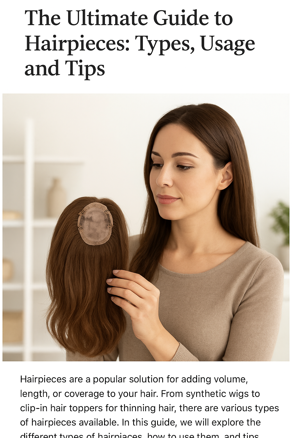 π The Ultimate Guide to Wigs, Extensions & Hair Toppers in the USA