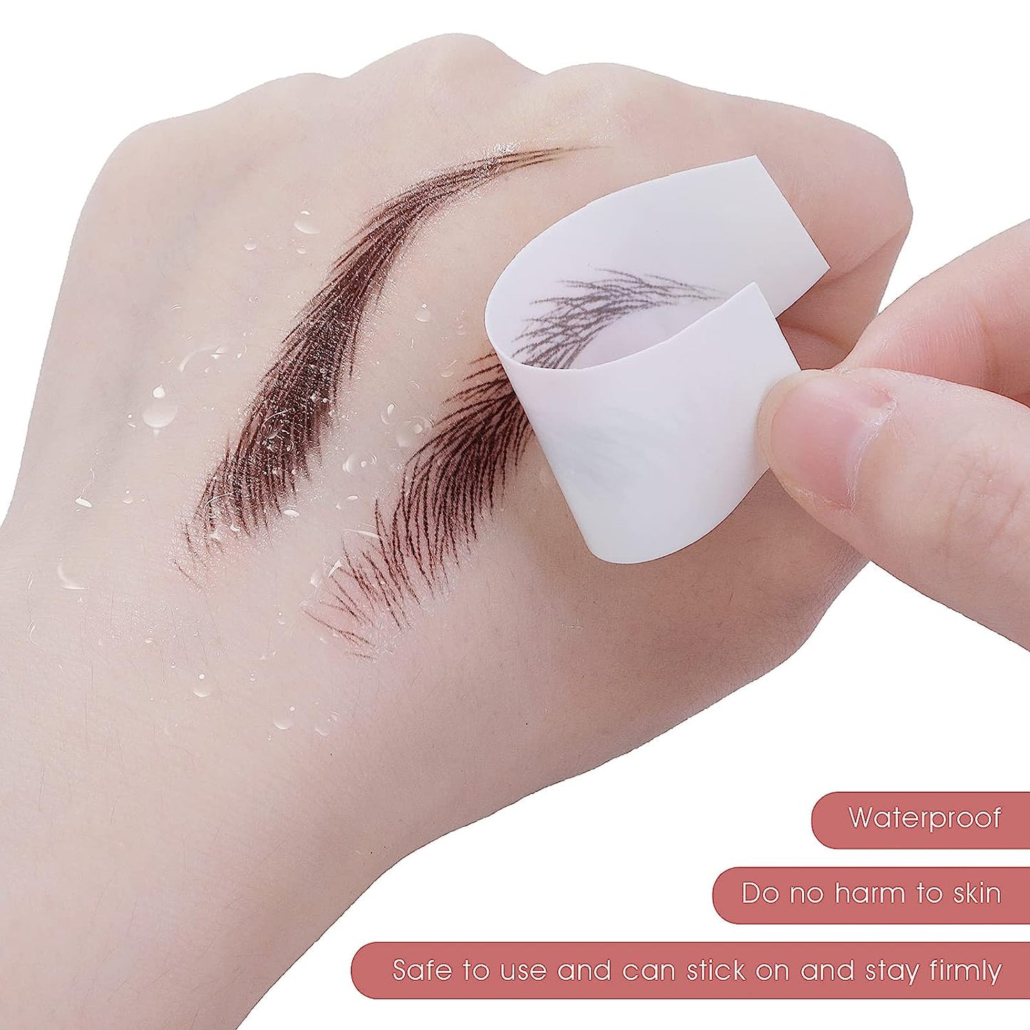 Light Brown Eyebrow Tattoos(Pair of 10) for Women Waterproof 4D Eyebrow Tattoo Transfers Stickers Grooming Shaping for Women