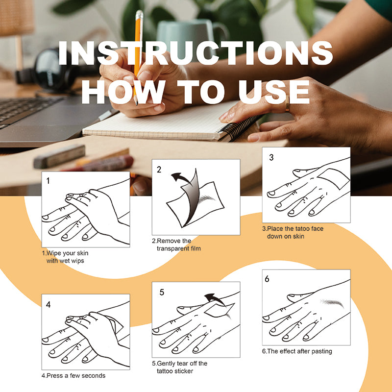 Light Brown Eyebrow Tattoos(Pair of 10) for Women Waterproof 4D Eyebrow Tattoo Transfers Stickers Grooming Shaping for Women