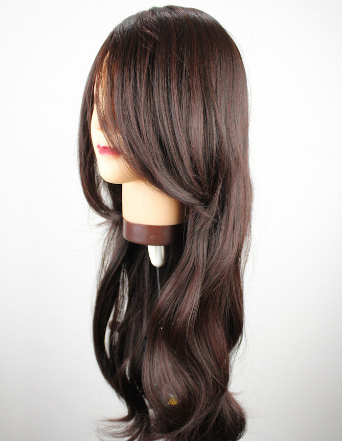 Burgundy Long Flick Wig | Zebaish Wigs & Extensions