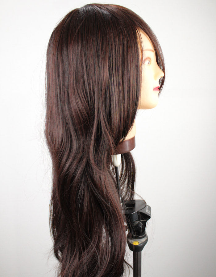 Burgundy Long Flick Wig - Zebaish Wigs and Extension