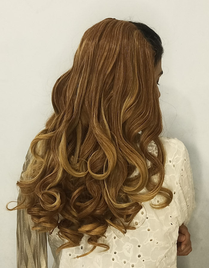 Honey Brown Curl Hair Extension - Zebaish Wigs and Extension