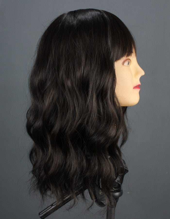 Dark Brown Flirty Waves Wig with Puff - Zebaish Wigs and Extension
