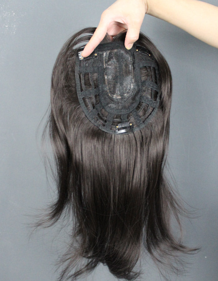 03 Clips Hair Patch With Bang Style C