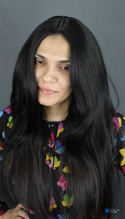 02 Clips Hair Patch with Parting| Zebaish Wigs & Extensions