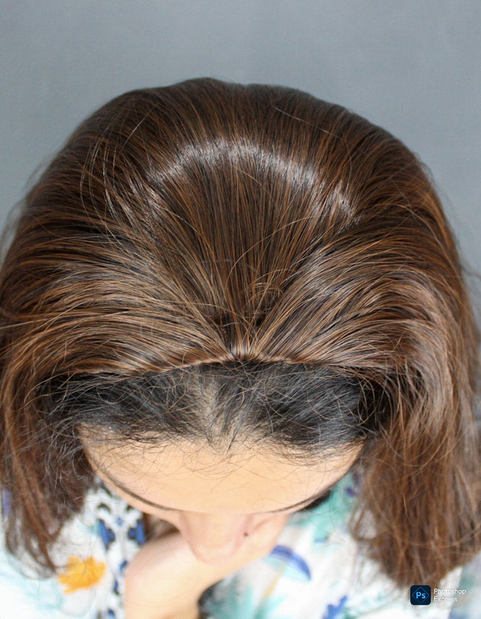 CHOCOLATE BROWN SHORT HAIR TOPPER | Zebaish Wigs & Extensions