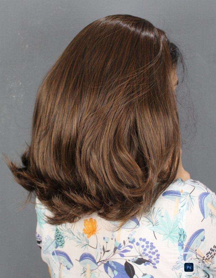 CHOCOLATE BROWN SHORT HAIR TOPPER | Zebaish Wigs & Extensions