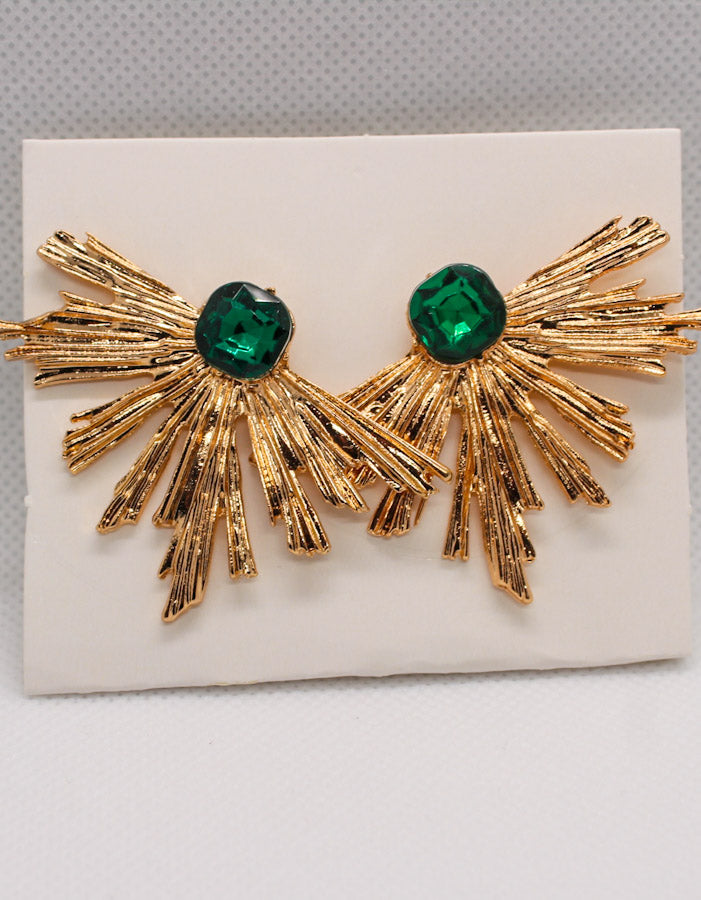 Peacock Leaft Studs