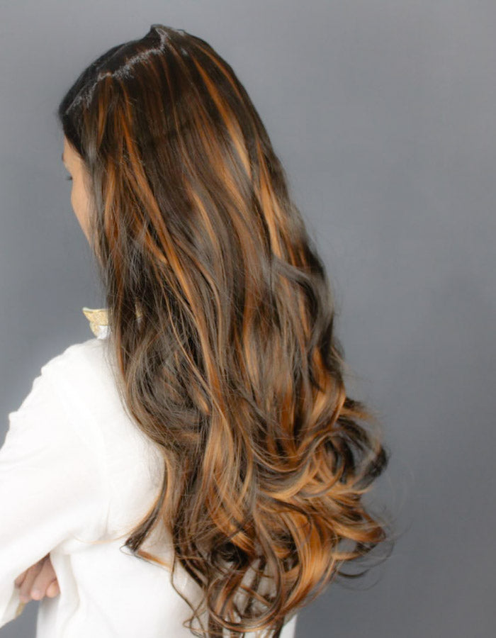 Dark Brown Extension Highlights 2 Colors - Zebaish Wigs and Extension