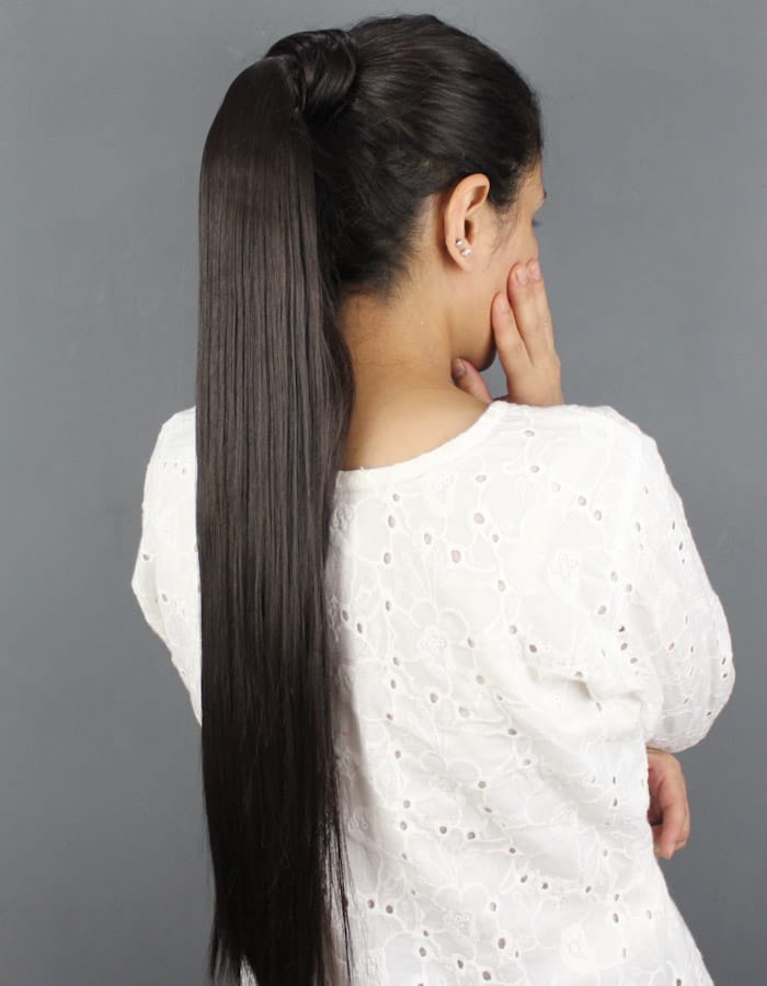 Draw String Dead Straight Ponytail 3 Colors