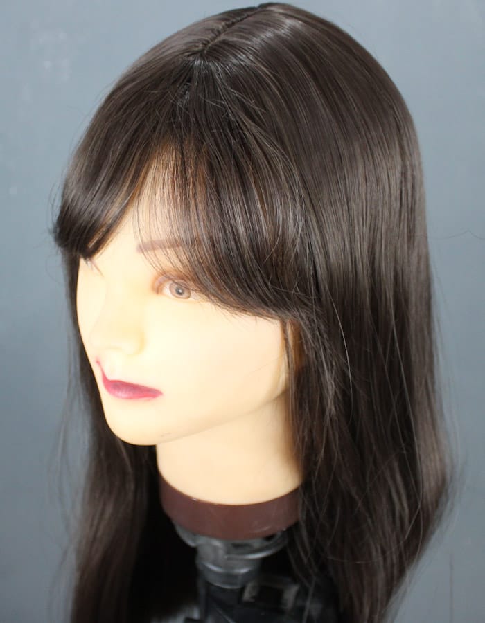 Chocolate Brown Long Bob cut Wig - 24 Inches: Trendy Elegance with Comfort - Zebaish Wigs and Extension
