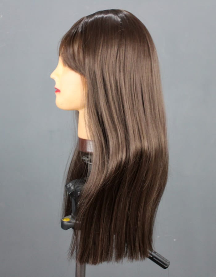 Chocolate Brown Long Bob cut Wig - 24 Inches: Trendy Elegance with Comfort - Zebaish Wigs and Extension