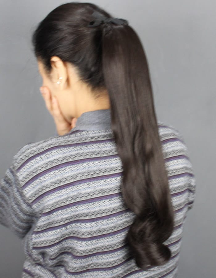 BrownWave Elegance Ponytail, 22 Inches Long - Zebaish Wigs and Extension