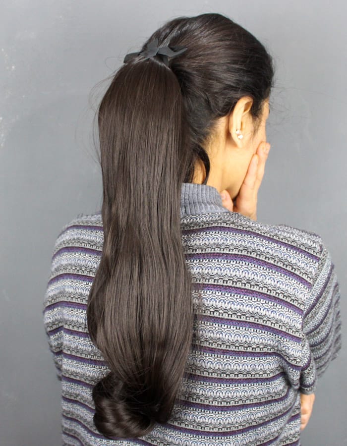 BrownWave Elegance Ponytail, 22 Inches Long - Zebaish Wigs and Extension