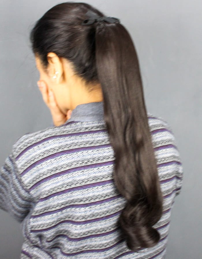 BrownWave Elegance Ponytail, 22 Inches Long - Zebaish Wigs and Extension