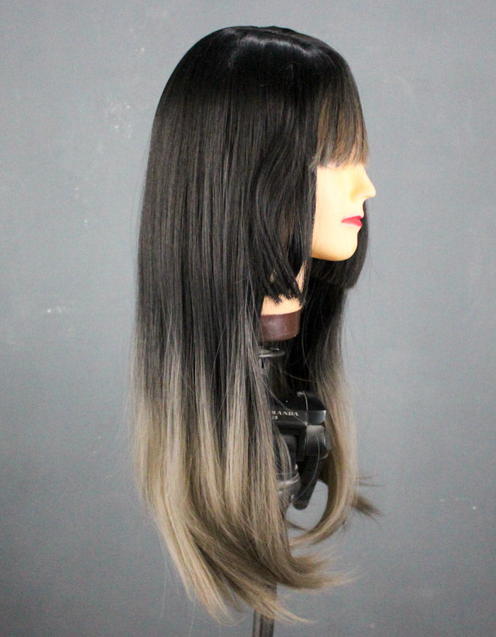 Black to Grey Ombre Wig - Zebaish Wigs and Extension