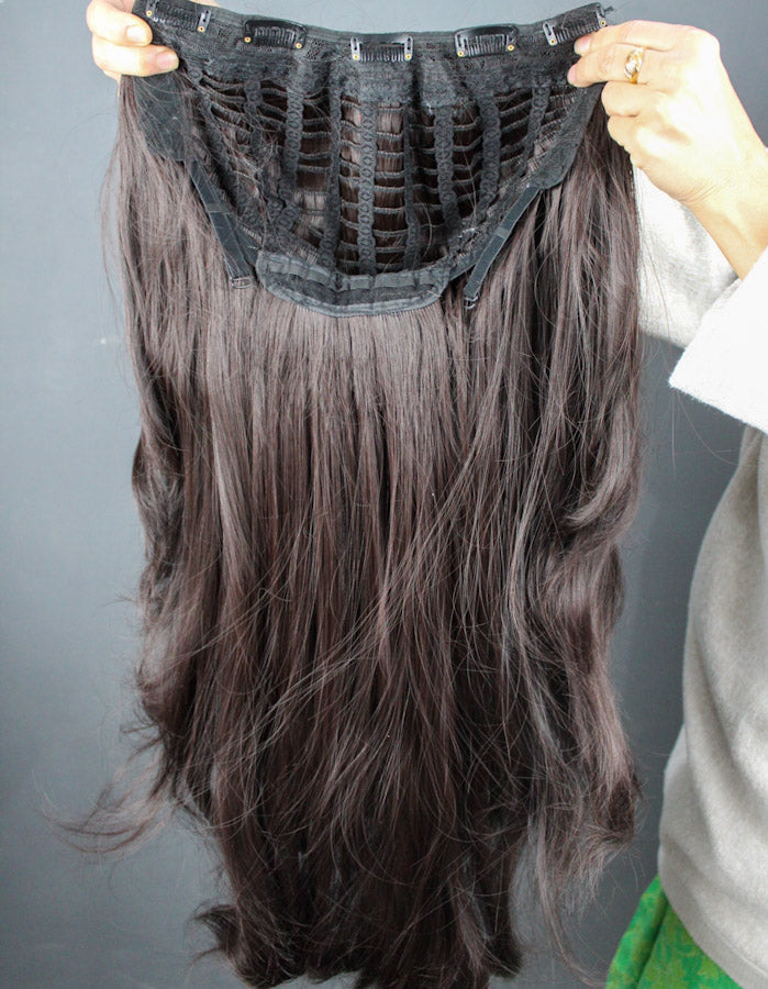 Dark Burgundy Ushape Extension 30 Inches Long | Zebaish Wigs & Extensions