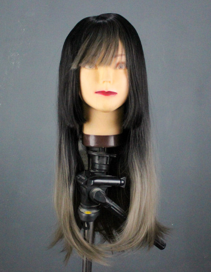 Black to Grey Ombre Wig - Zebaish Wigs and Extension