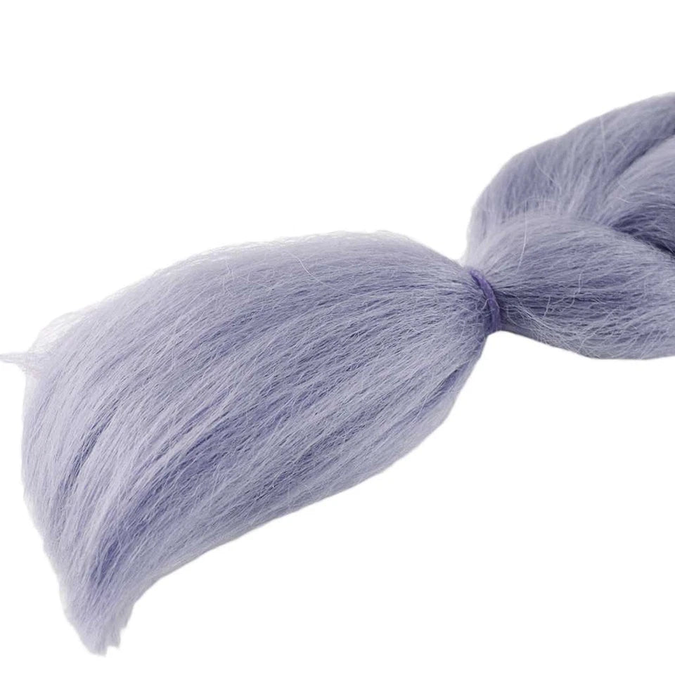 Trenza afro torcida de 24'' Negro con degradado gris, extensión de cabello sintético Kanekalon Jumbo para trenzar | Zebaish Wigs And Extensions
