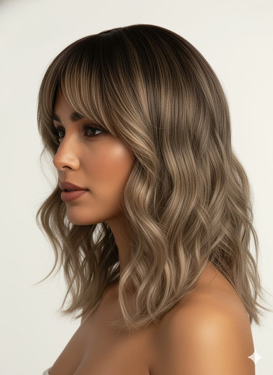 ZEBAISH ASH BROWN BALAYAGE WIG | Zebaish Wigs & Extensions