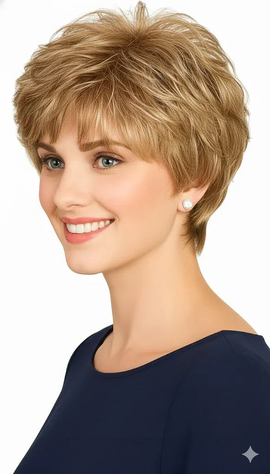 Zebaish Golden Brown Wig With Honey Brown Highlights | Zebaish Wigs & Extensions