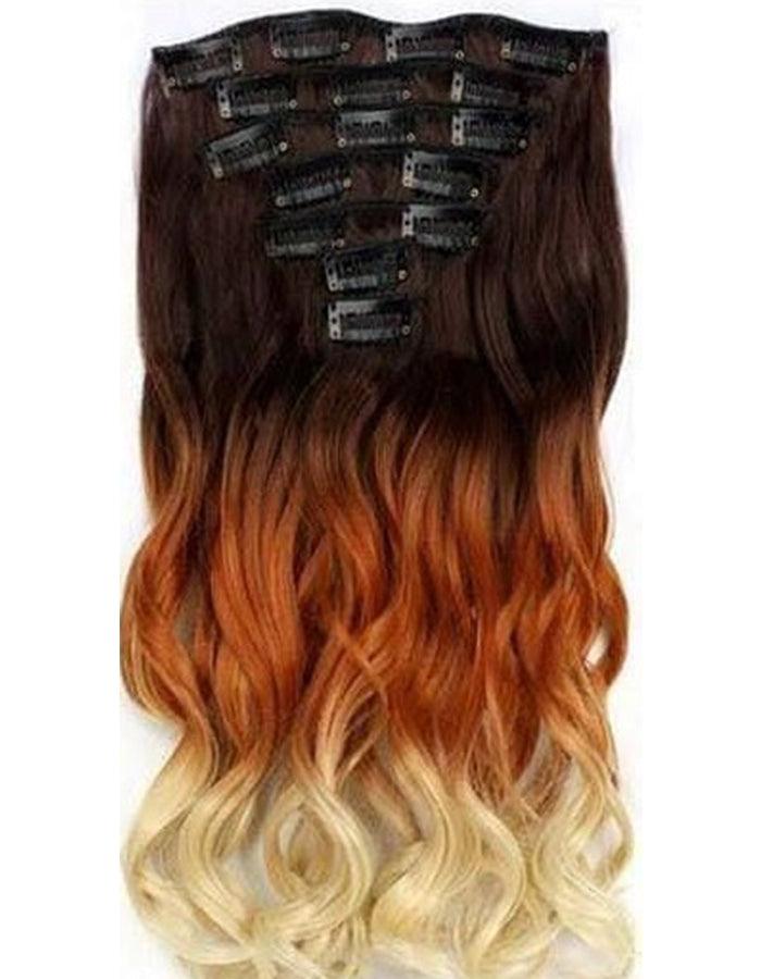 3 Tone 16 Clips Extension | Zebaish Wigs & Extensions