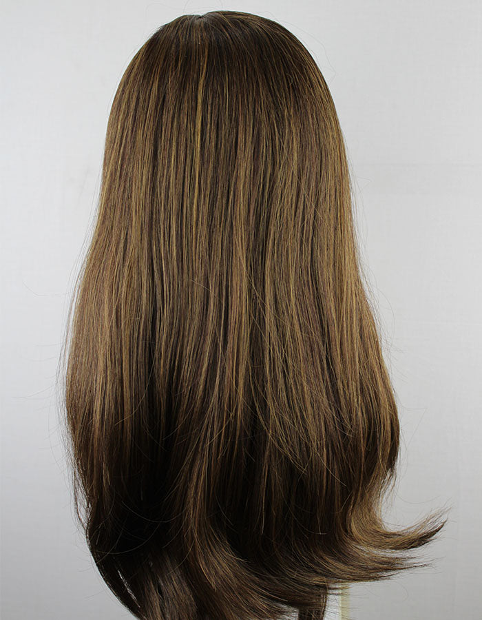 Front Bang Wig Dark Brown Streaks - Zebaish Wigs and Extension