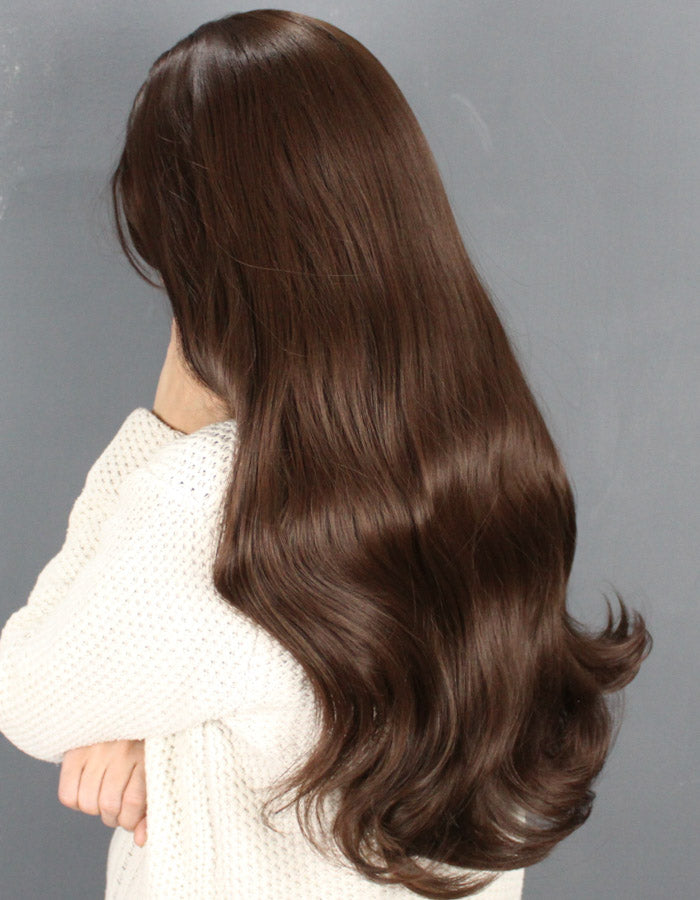 Cool Brown Front Bang Wig - Zebaish Wigs and Extension