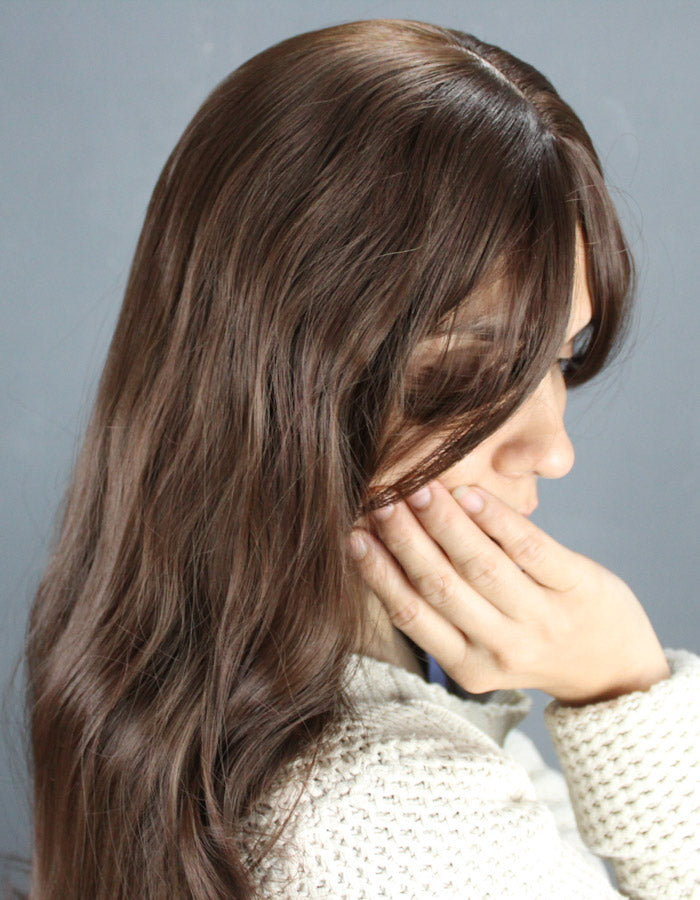 Cool Brown Front Bang Wig - Zebaish Wigs and Extension