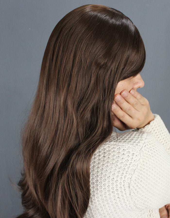 Cool Brown Front Bang Wig - Zebaish Wigs and Extension