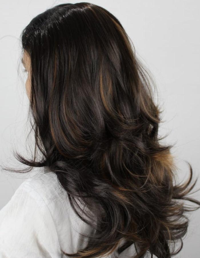 Layer Cut U Shape Copper Streaks Extension - Zebaish Wigs and Extension