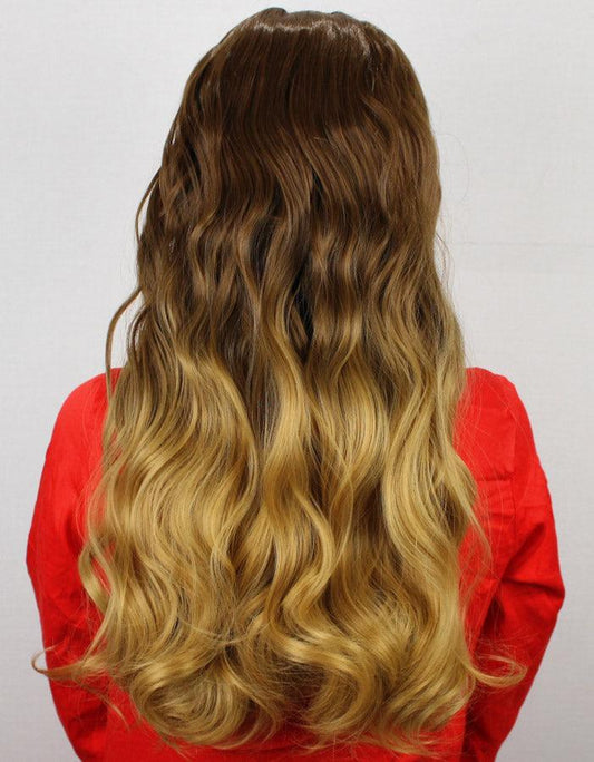 Medium Brown to Blonde Curls Hair Extension