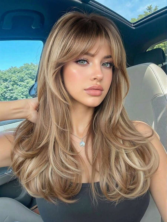 Zebaish Ash Brown With Golden Blonde Highlights Topper