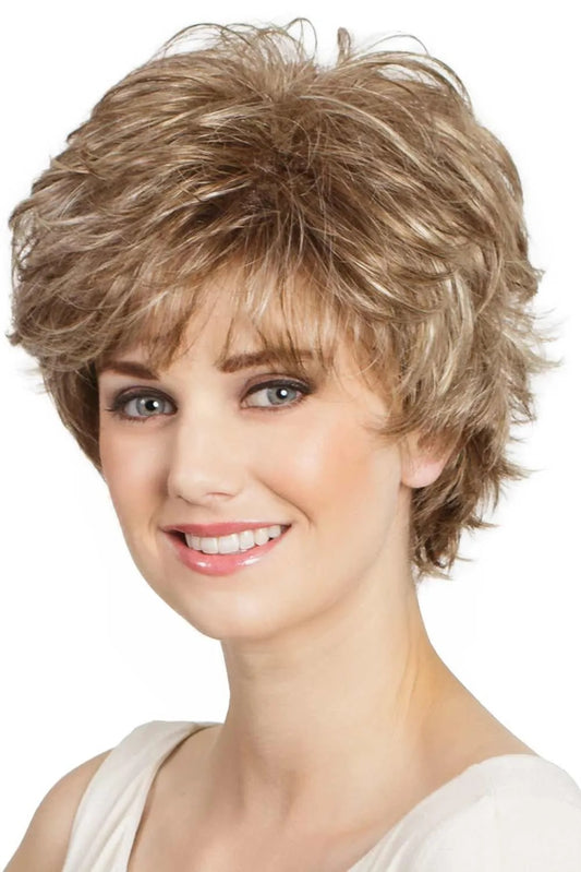 Zebaish Golden Brown Wig With Blonde Highlights
