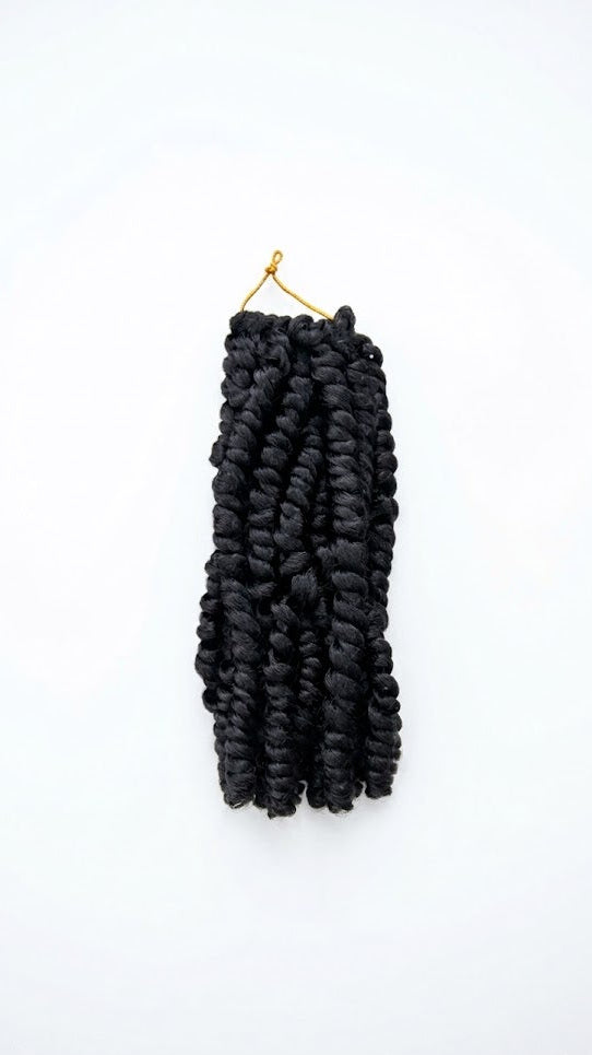 Coleta de ganchillo pre-bucle de 8" con puntas rizadas | Zebaish Wigs And Extensions