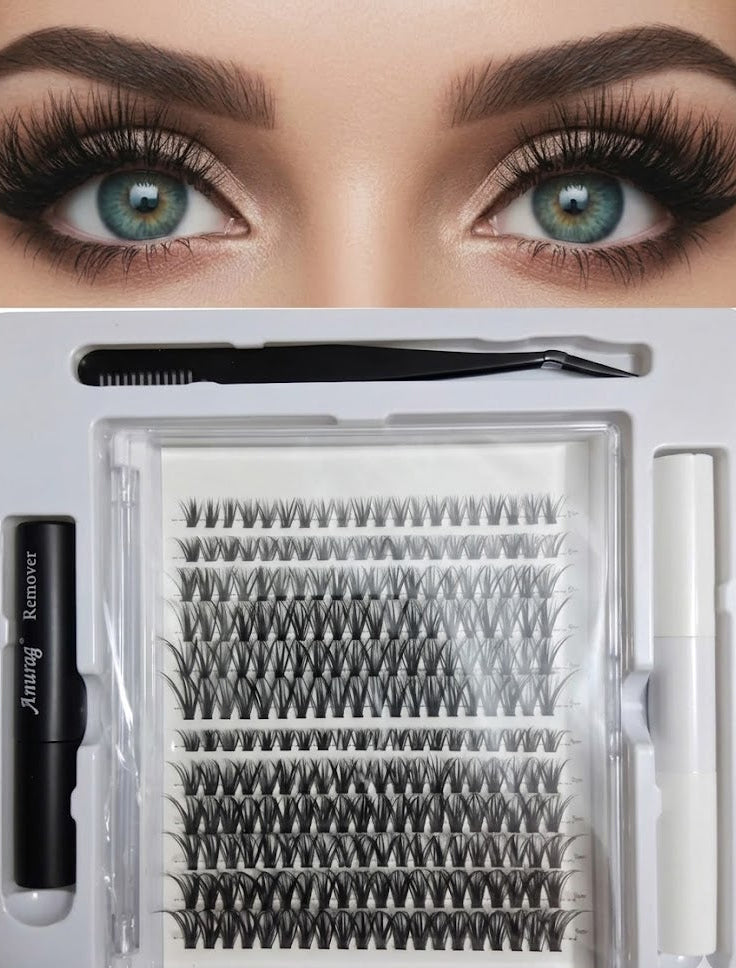 Kit de pestañas en racimo - Juego de herramientas profesionales de 5 piezas con pinzas | Zebaish Wigs & Extensions