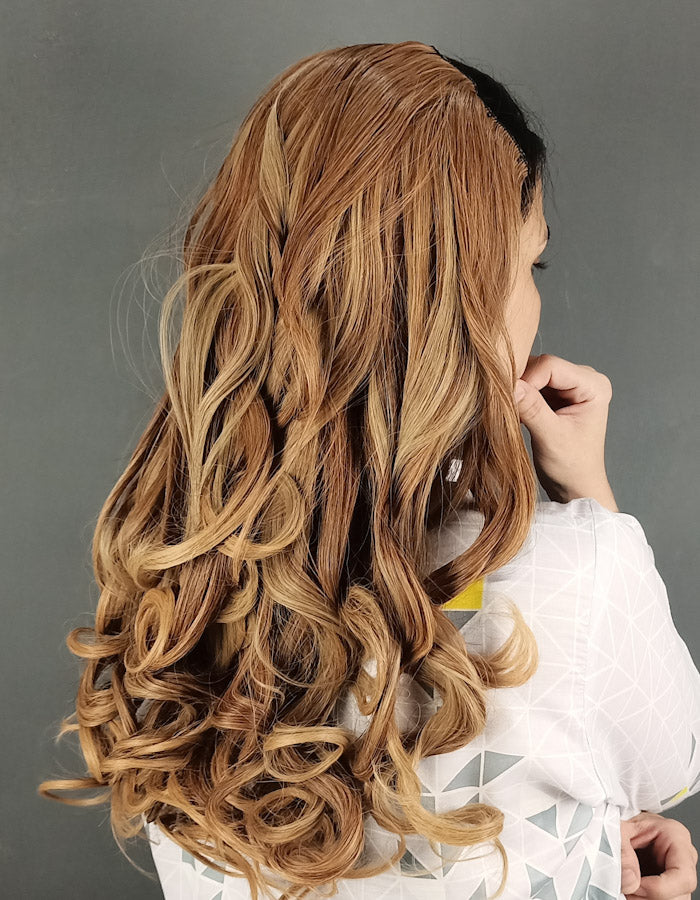 Brown with Light Blonde Highlights