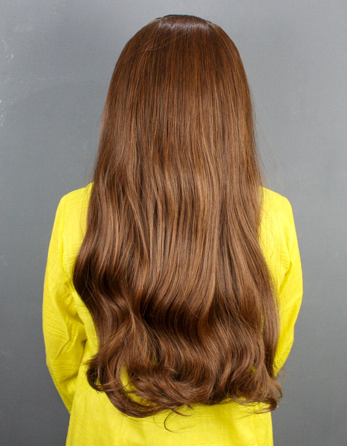 7 Clip Ushape Light Brown Extension 30 Inches Long