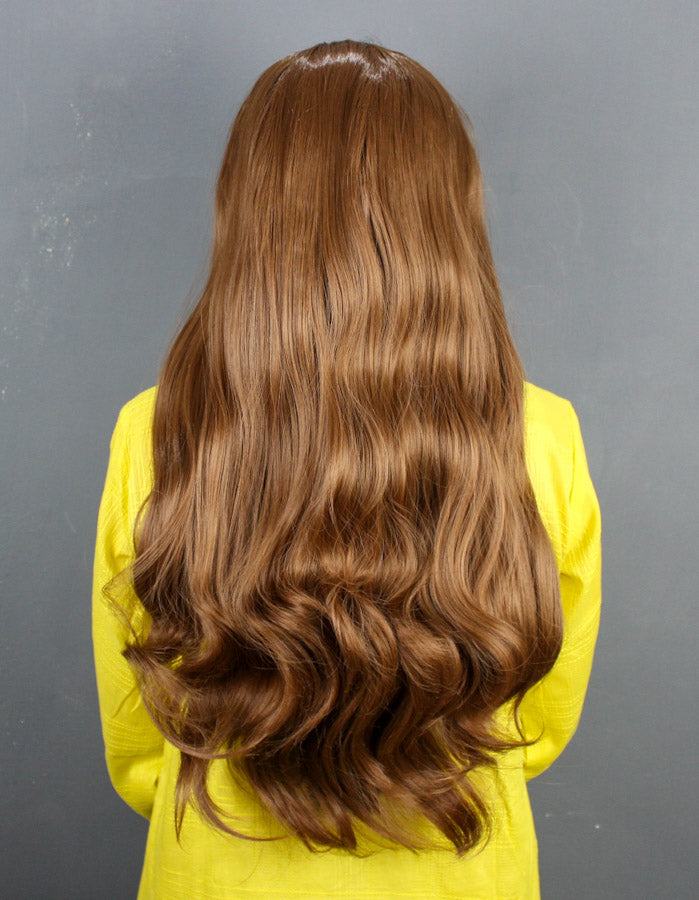8 Clip Ushape Light Cool Brown Extension 30 Inches Long