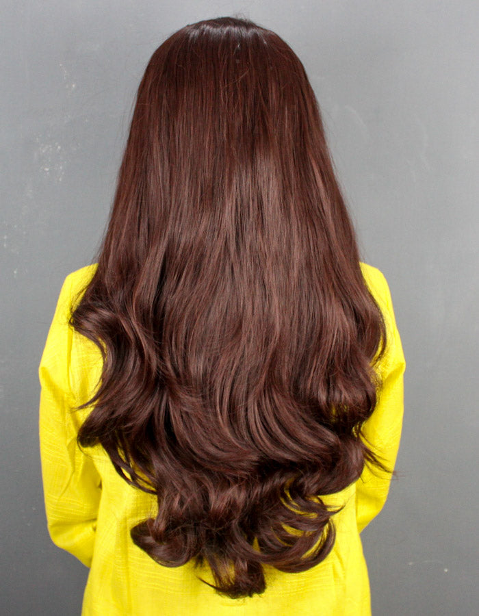 5 Clip Ushape Burgundy Extension 30 Inches Long