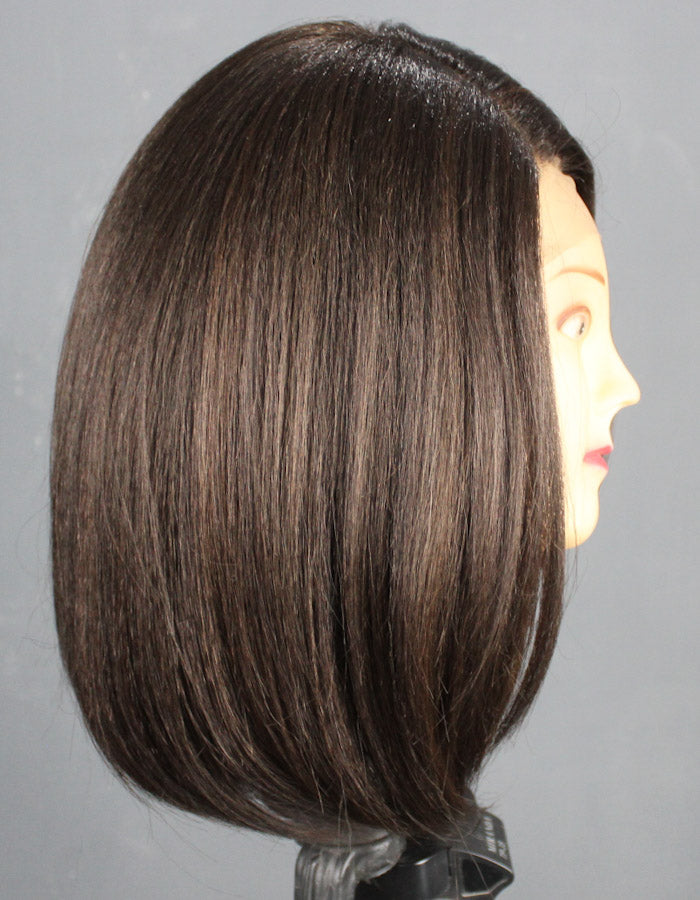Front Fixed Lace Wig Chocolate Brown