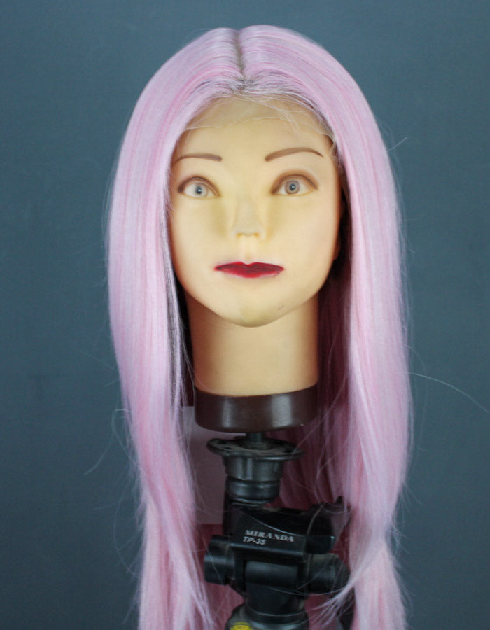Center Parting Lace Wig Baby Pink