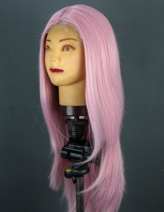 Center Parting Lace Wig Baby Pink
