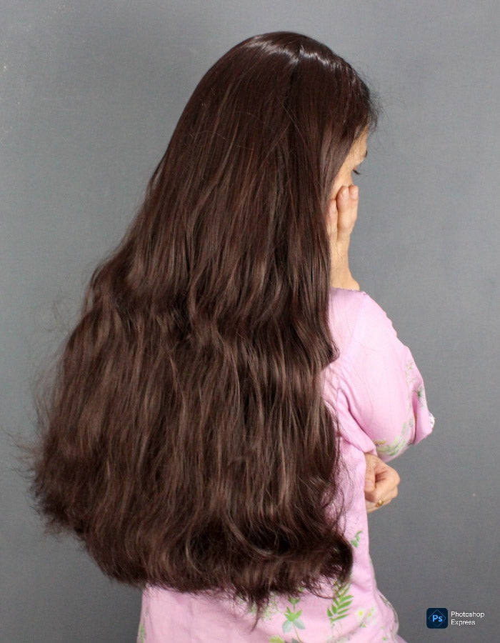 Burgundy Cap Topper Wavy | Zebaish Wigs & Extensions