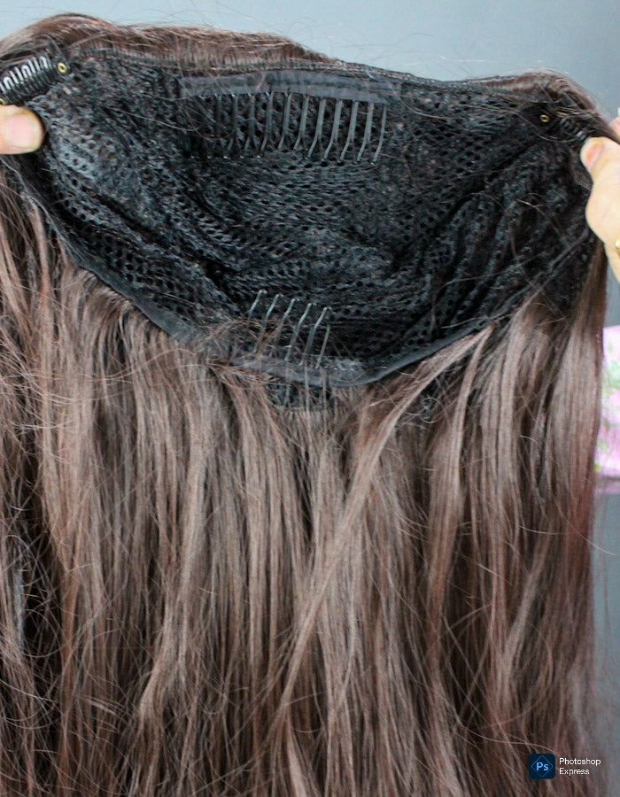 Burgundy Cap Topper Wavy | Zebaish Wigs & Extensions