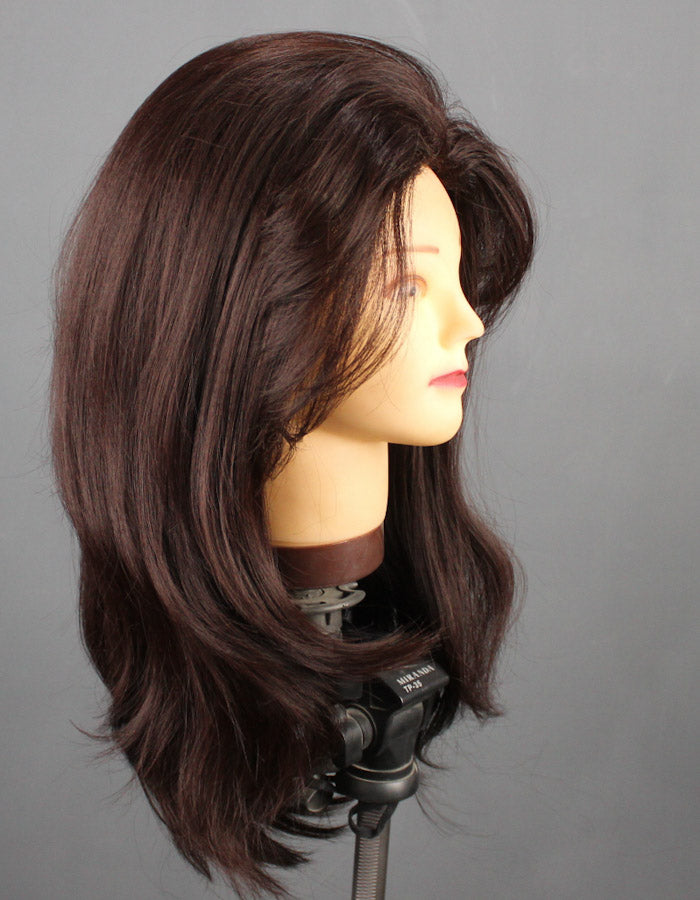 Deep Burgundy Wig Medium Length - Zebaish Wigs and Extension