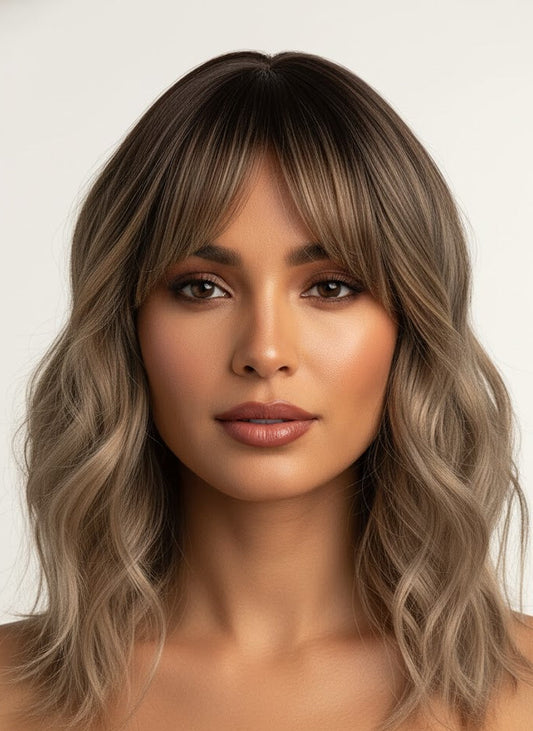ZEBAISH ASH BROWN BALAYAGE WIG | Zebaish Wigs & Extensions