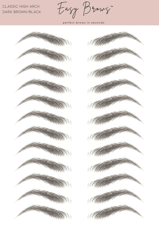 Tatuajes de cejas negros resistentes al agua (paquete de 10 pares) Modelado y cuidado para mujeres | Zebaish Wigs & Extensions