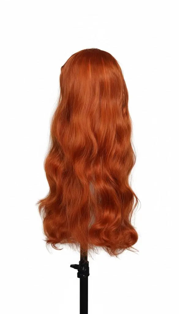Fiery Copper 24" Long Wavy Hair Extension Synthetic Hair | Zebaish Wigs & Extension