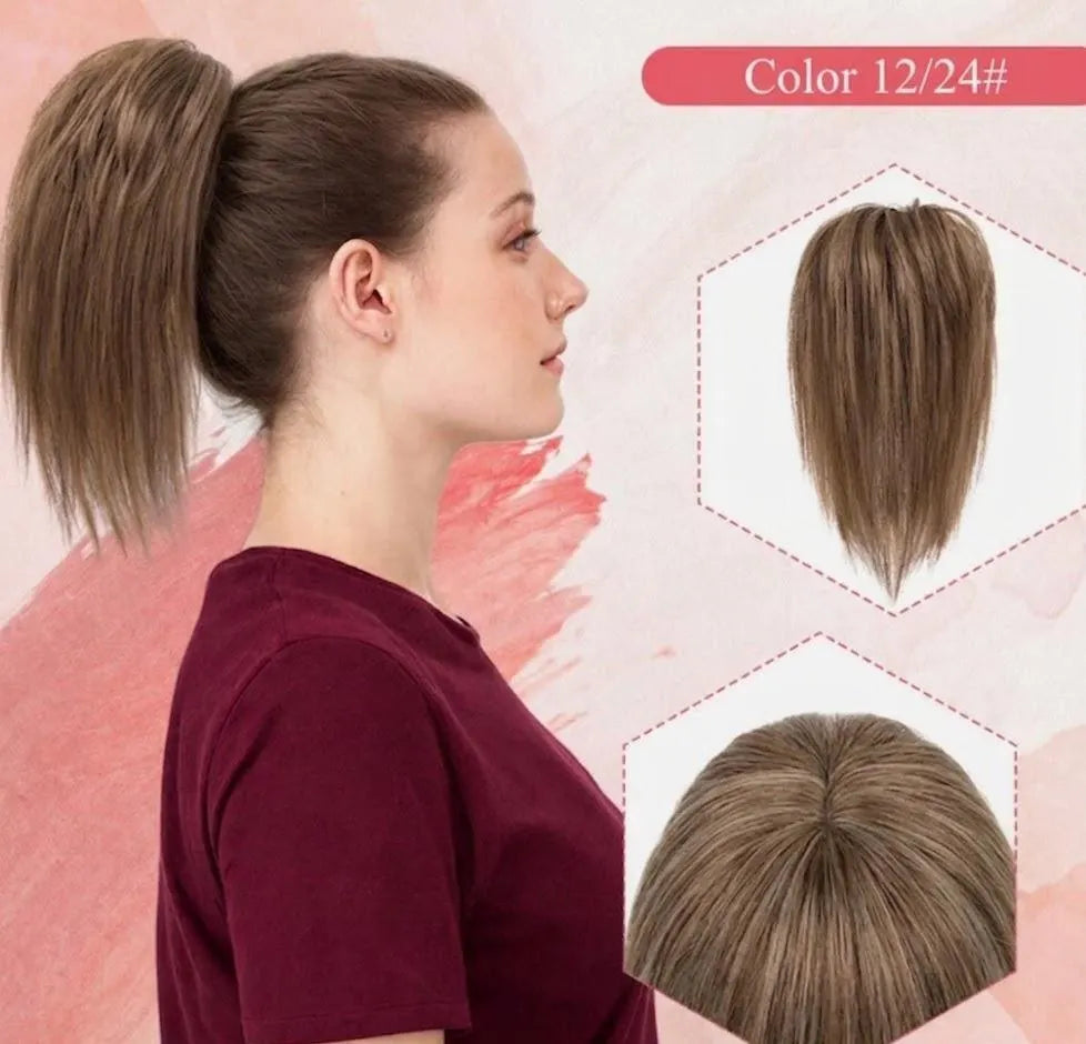 Moño Despeinado, Extensión de Pelo Color Miel, Moño de Fibra Sintética de 8 Pulgadas, Coletero Voluminizador con banda elástica | Zebaish Wigs And Extension